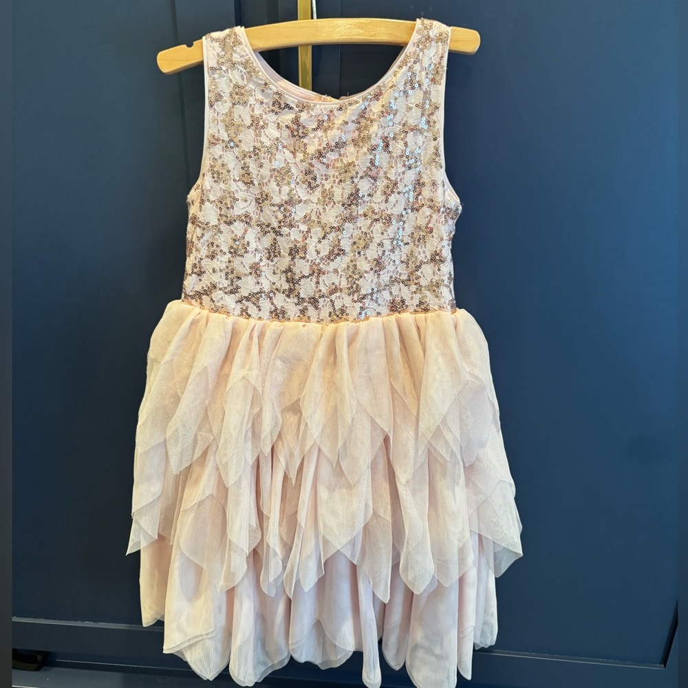 Sparkling Pink Sequin & Tulle Party Dress